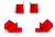 3/4" Straight Shelf Mounting Clips (1 right + 1 left)
