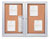48" x 36" 2 Door Indoor Enclosed Corkboard