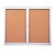 72" x 36" 2 Door Indoor Enclosed Corkboard