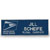 Plastic Name Badge - White Text on Blue Background