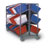 6 Shelf Piggy-Back Tote Rack - 30 Tub Capacity