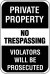 18X24 PRIVATE PROPERTY: NO TRESSPASSING