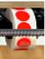 1" Orange Dot Labels