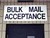 Bulk Mail Acceptance Sign