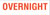 N10-141 OVERNIGHT, PREINKED STAMP