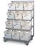 3 Shelf Flat Tub Distribution Rack - Expanded Steel