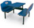 6 Seat Lunch Room Booth 63" x 23" x 36"