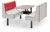 2 Seat Lunch Room Booth 64�" x 23" x 36"