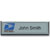1�" x 3" Metal Name Badge - Large Pin Back