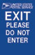 Exit, Please Do Not Enter Sign