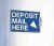 "Deposit Mail Here" Sign - Left Arrow