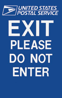 Two Sided Exit / Exit Please Do Not Enter Sign w/Logo
