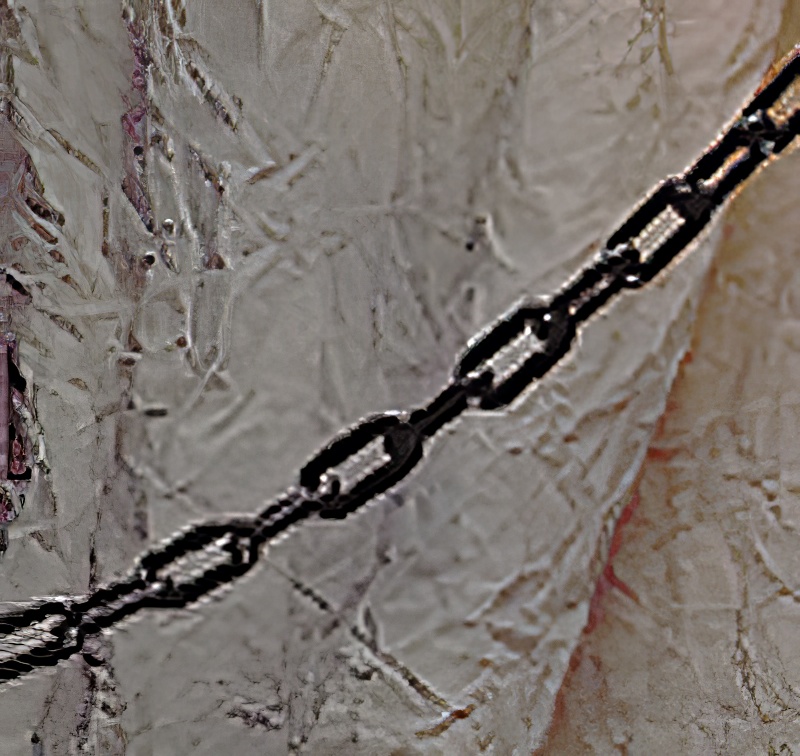 BLACK LINK CHAIN FOR POSTS (PER FOOT)
