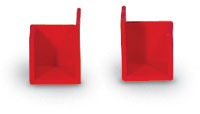 3/4" Straight Shelf Mounting Clip, Red  ( 1 Right + 1 Left )