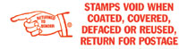 Stamps Void When Coated, Covered Rubber Stamp