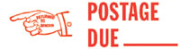 Postage Due Rubber Stamp