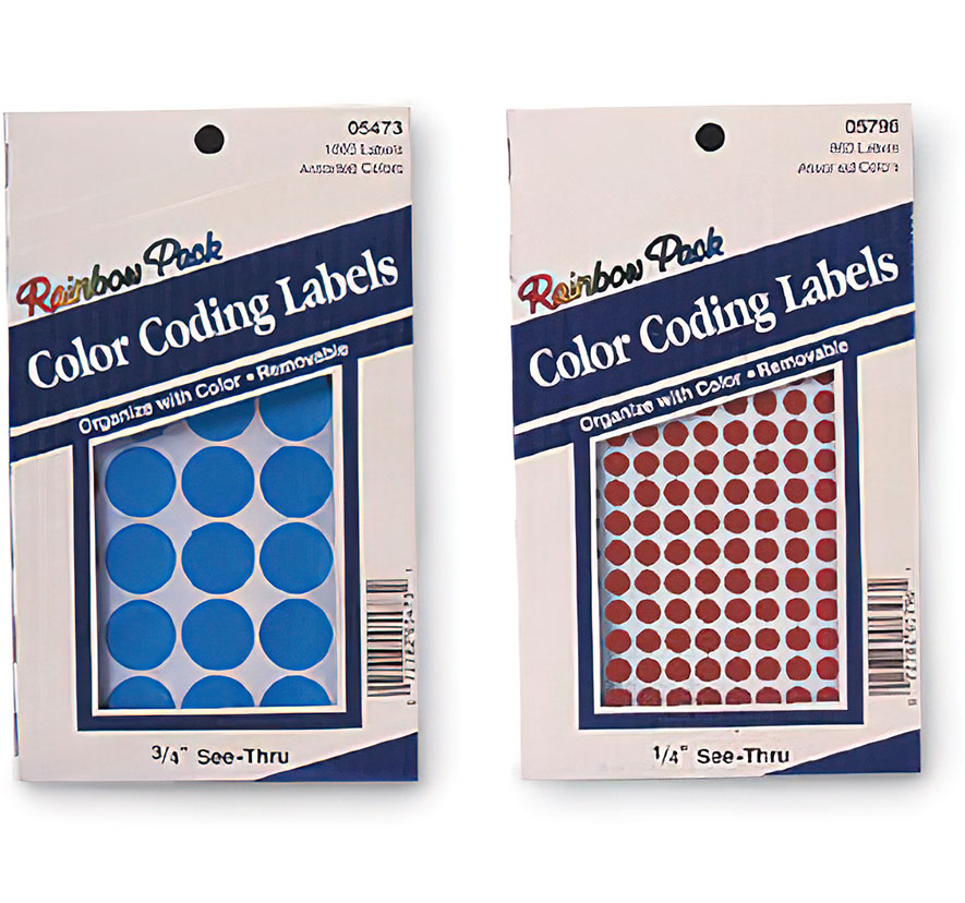 3/4" Adhesive Labels - Red