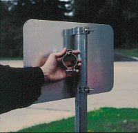 PORTABLE SIGN POST W/STEEL BASE