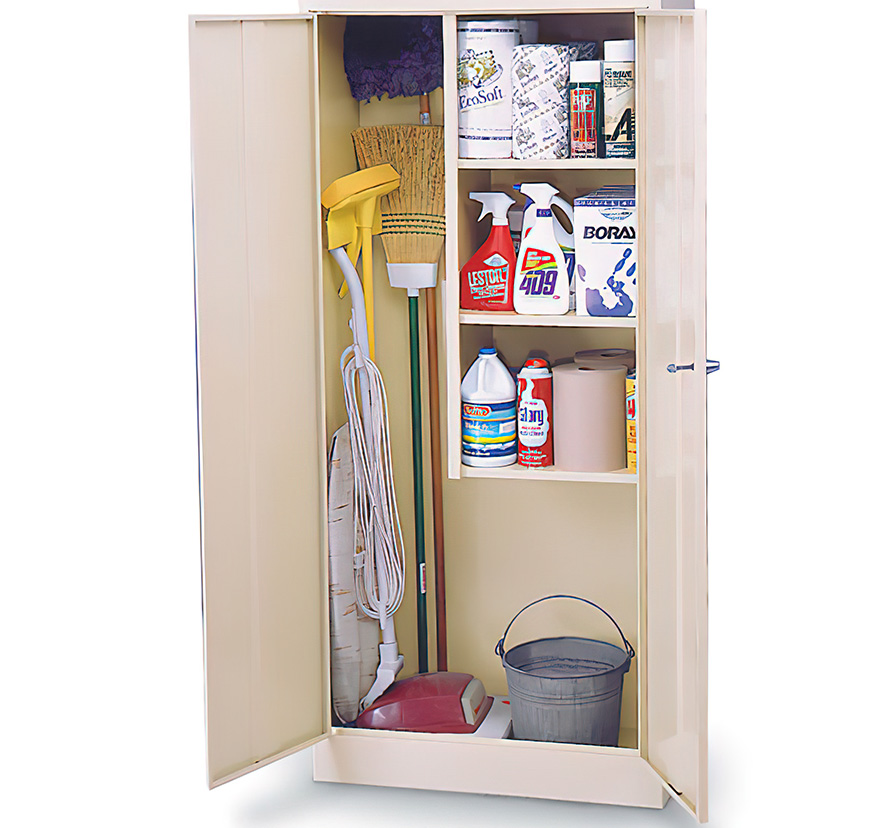 Putty Janitor Cabinet - 30"W x 15"D x 66"H