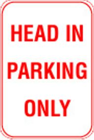 12X18 HEAD IN PARKING ONLY