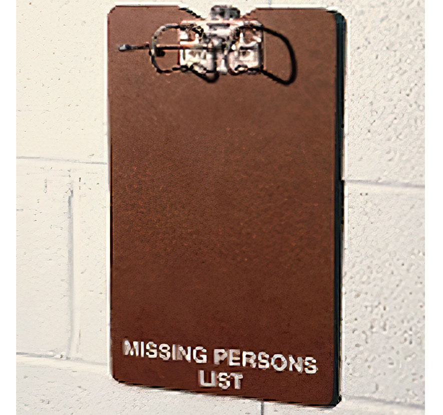 Missing Persons Clipboard