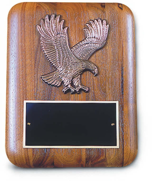 Solid Walnut Eagle Award Plaque