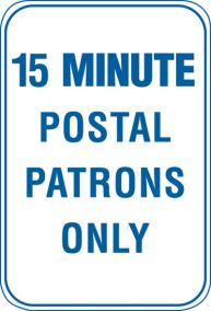 12X18 15 MINUTE POSTAL PATRONS ONLY
