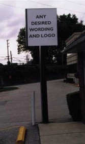 Outdoor Custom Sign with Pedestal Mount