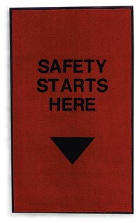 3' x 5' Safety Mat - "Safety Starts Here"