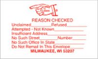 Rubber Return to Sender Stamp: Option 9