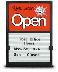 Open/Closed Window Sign - 14 3/8" x 12 3/8"