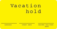 Vacation Hold Cards