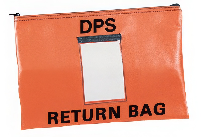 Lg Imprinted Vinyl Bag;Orange;DPS Return