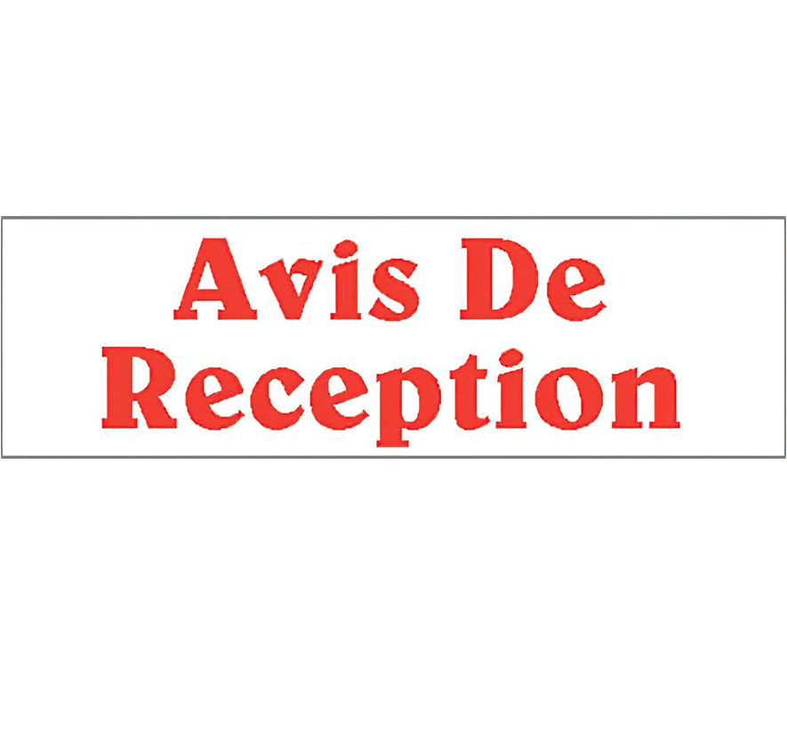 Small Counter Stamp, Avis De Reception