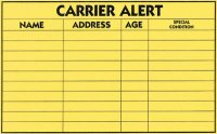 Carrier Alert Cards