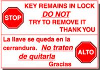 Bilingual Labels, Parcel Locker Reminder