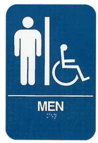 ADA Compliant Signs, Men/Wheelchair Acc