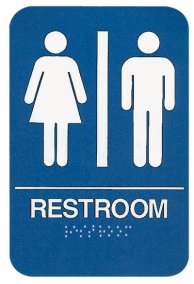 ADA Compliant Signs, Men/Women Restroom