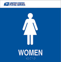 Signage, ADA Compliant, Restroom Women