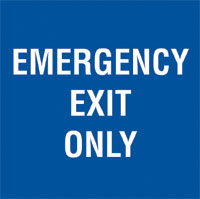 Signage, Informational, Emergency Exit