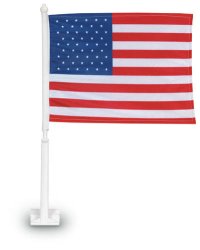 Auto Window American Flags