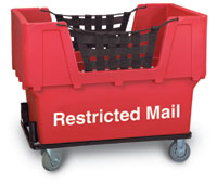 Red Container Truck, "Restricted Mail"