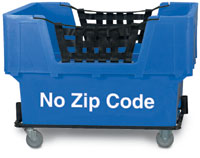 Blue Container Truck, "No Zip Code"