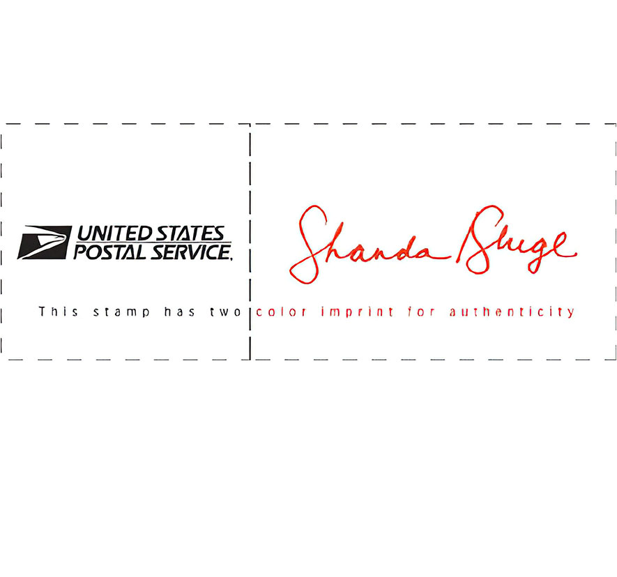 Two Color Signature Stamp with Postal Logo