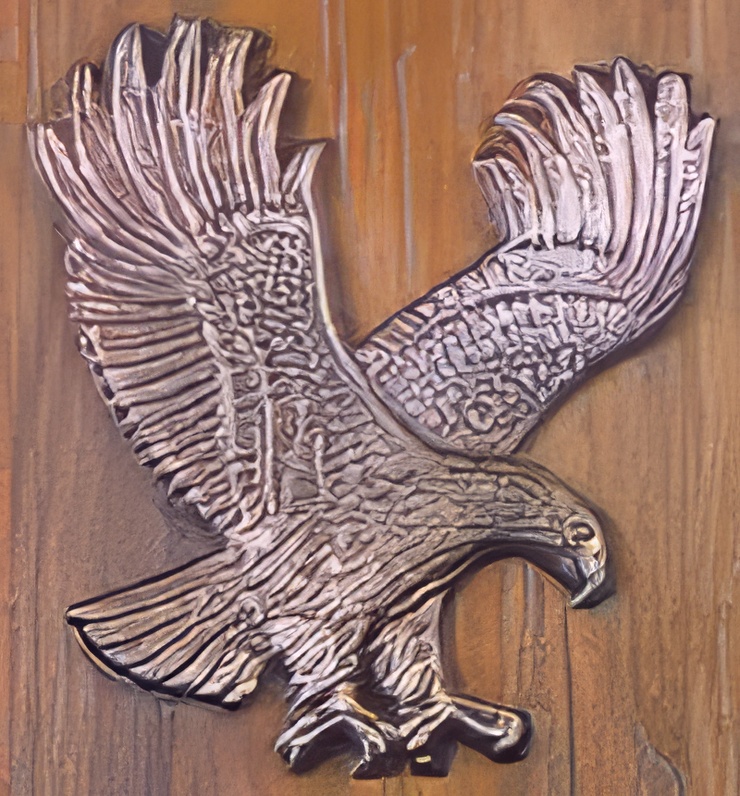 1/2" x 3" Engraved Postal Logo for Eagle Plaque