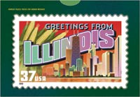 GREETINGS FROM ILLINOIS POSTCARD PUZZLE (5-PACK)