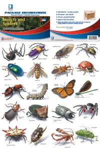 Decorative Stickers - Insects and Spiders, 5 pack
