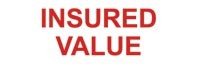 INSURED VALUE - counter stamp