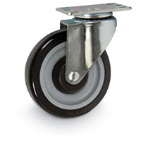 7.25" Swivel Caster with Front-Lock Brake