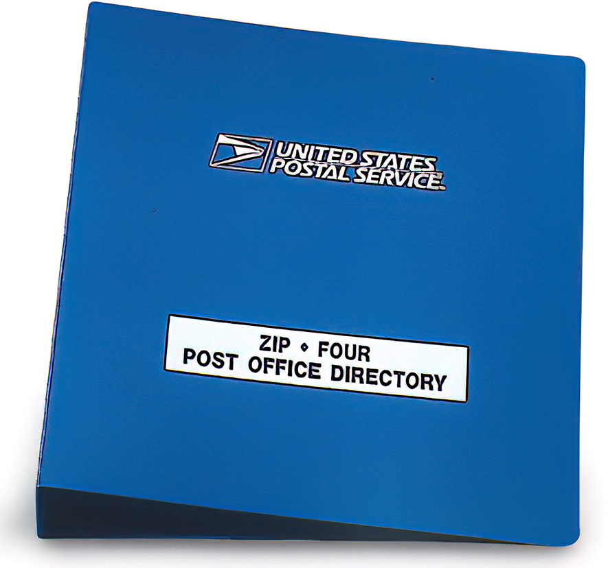 Zipcode Directory Cover - Single Volume, ZIP+4